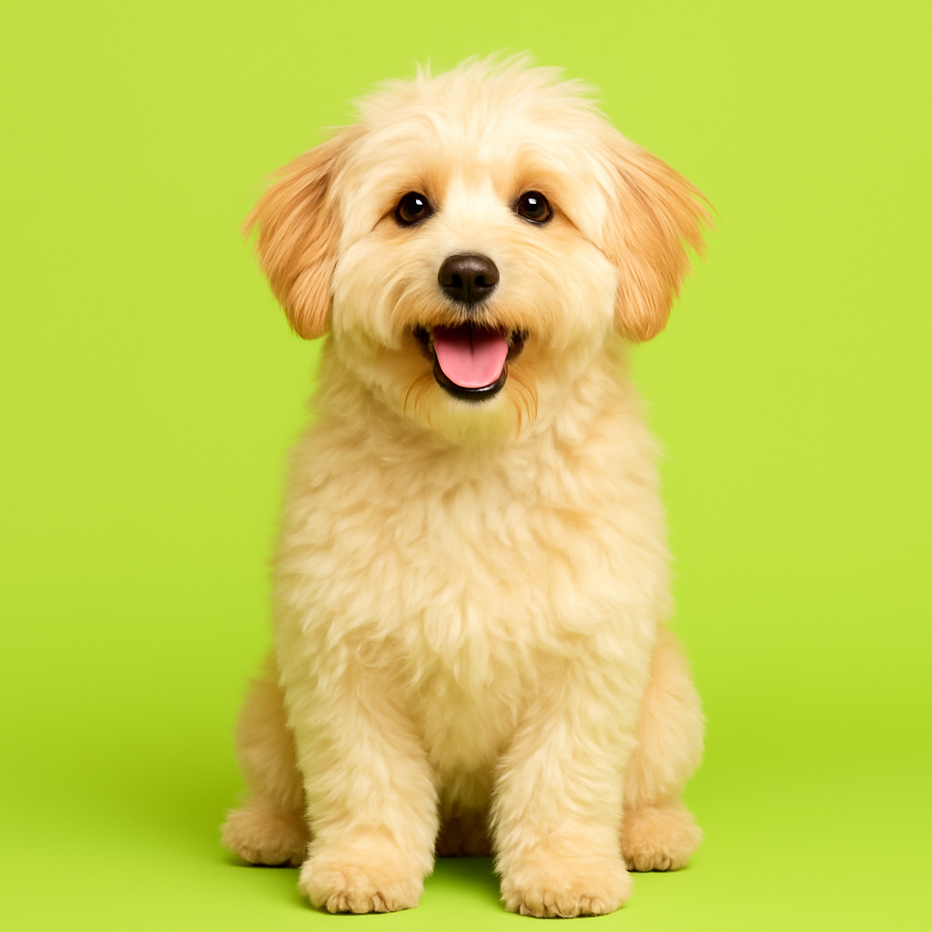 A fluffy dog with a shiny coat representing the skin and coat category